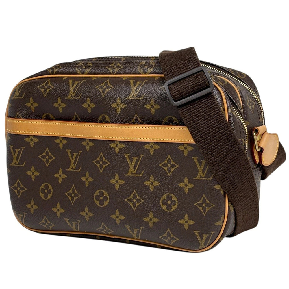 Louis Vuitton Reporter Shoulder Bag Monogram Brown